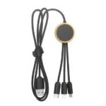 Light Up Logo Bamboo Multi-charging Long Cable OC-BL4