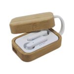 Bluetooth earphones in bamboo case EAR-04
