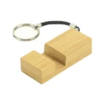 Bamboo Phone holder stand with Keyring KH-14-BM
