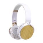 Bluetooth headphone with touch of bamboo EAR-B5-WHT