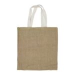 Jute Bags with White Handles, Long-lasting & Eco-friendly JSB-13