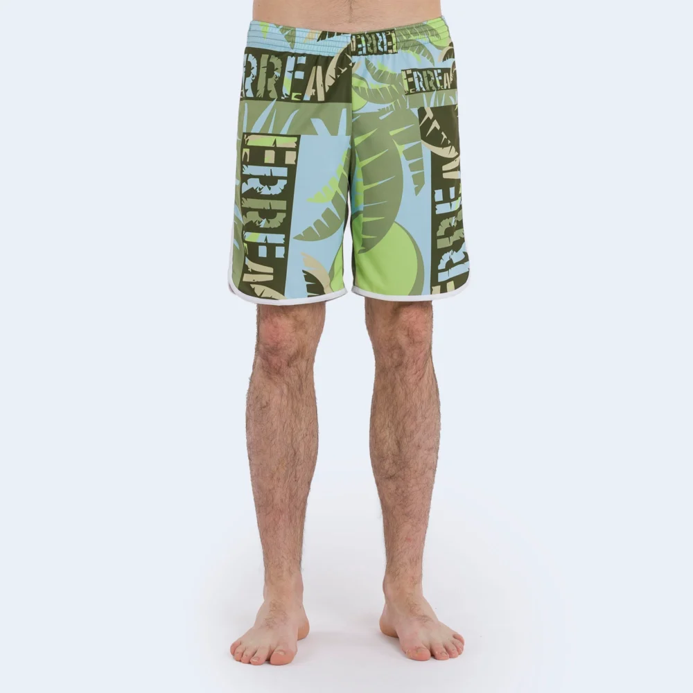 Men's SS23 shorts with tropical lettering