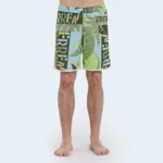 Men's SS23 shorts with tropical lettering
