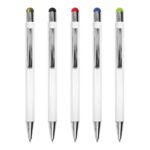 White Metal Pen with Stylus Pen