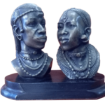Maasai Man & Woman Bust