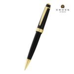 Cross Bailey Light™ Polished Black Resin and Gold Tone Ballpoint Pen (Blue Ink)