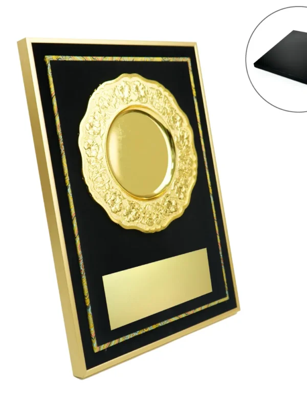 Aluminum Award Plaque A3 Size with Stand & Gold Plate in Presentation Box