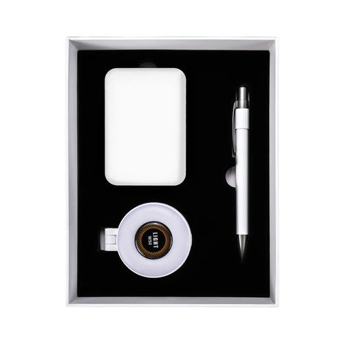 Technology Items Gift Set in White Magnetic Closure Gift Box
