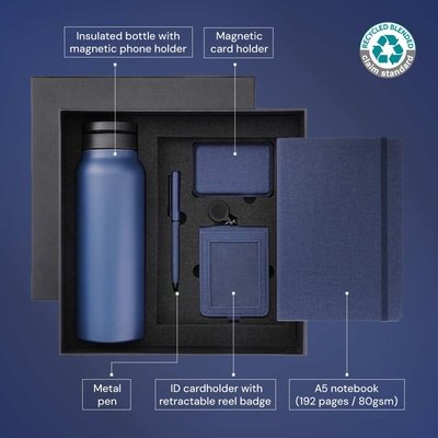 AVEIRO - CHANGE ZERO Sustainable 5pc Gratitude Gift Set - Navy Blue - Image 4